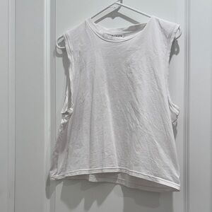 Athleta White Cropped Muscle Tee